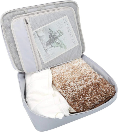 Belro multi-layer document organizer bag with zipper, designed for storing cards, files, and travel essentials.