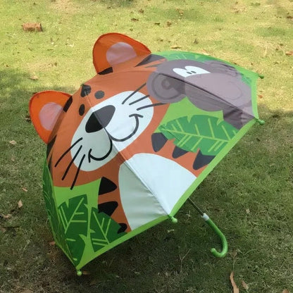 Colorful Rainbow Fun Kids Umbrella by Belro with cheerful rainbow pattern, perfect for children’s rainy day accessories.
