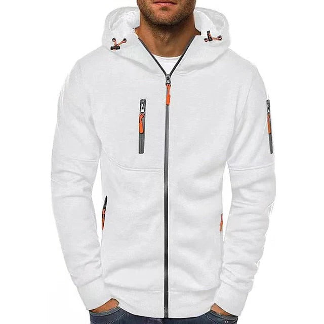 Belro men's high-quality hoodie in gray, made from soft fabric, with a front pocket and hood, perfect for activewear.