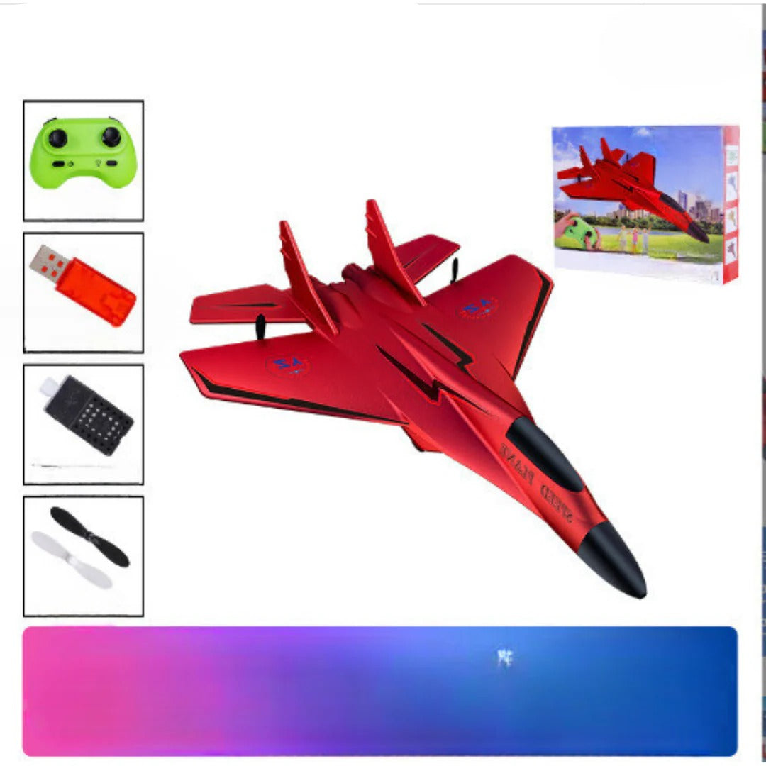 Belro shatter-resistant remote control airplane toy with colorful wings and sleek design, suitable for kids and outdoor play.