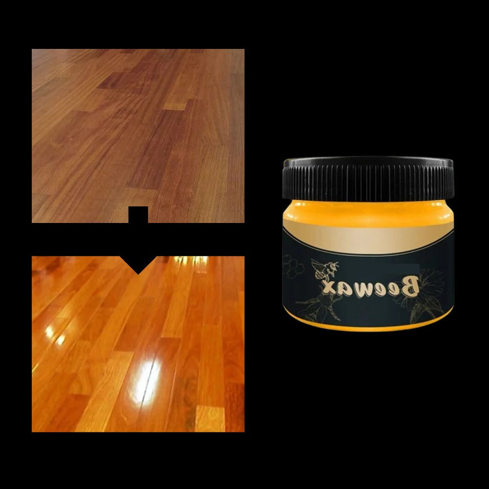 Belro wood furniture and floor polish bottle, designed for home and garden use, with a clear label and cap in the image.