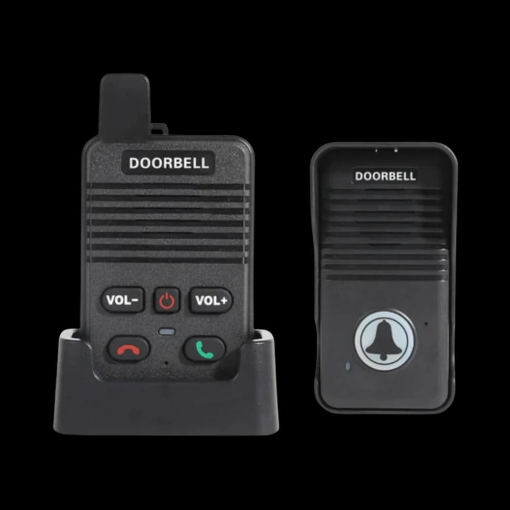 Belro Advance Communication Intercom Doorbell mounted on wall, showcasing sleek electronic device for home communication.