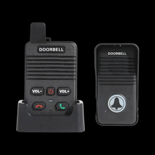 Belro Advance Communication Intercom Doorbell mounted on wall, showcasing sleek electronic device for home communication.