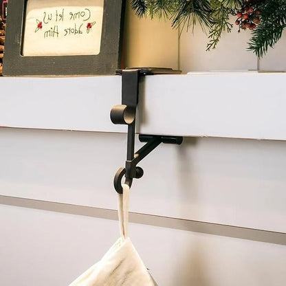Belro Christmas stocking holders for mantle, decorative stocking display clips, festive holiday mantle accessories