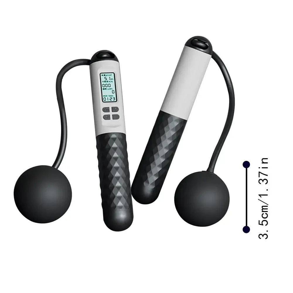 Men's Belro weighted cordless jump rope with built-in counter, ideal for fitness and cardio workouts.
