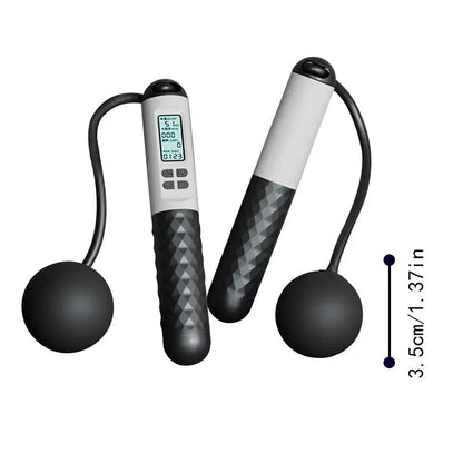 Men's Belro weighted cordless jump rope with built-in counter, ideal for fitness and cardio workouts.