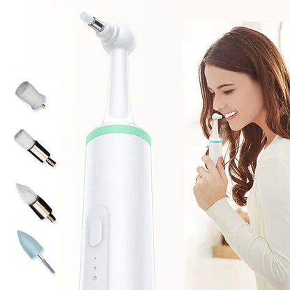 Belro plaque remover device for teeth and gums, featuring a sleek electronic design with a cleaning tip and control buttons.