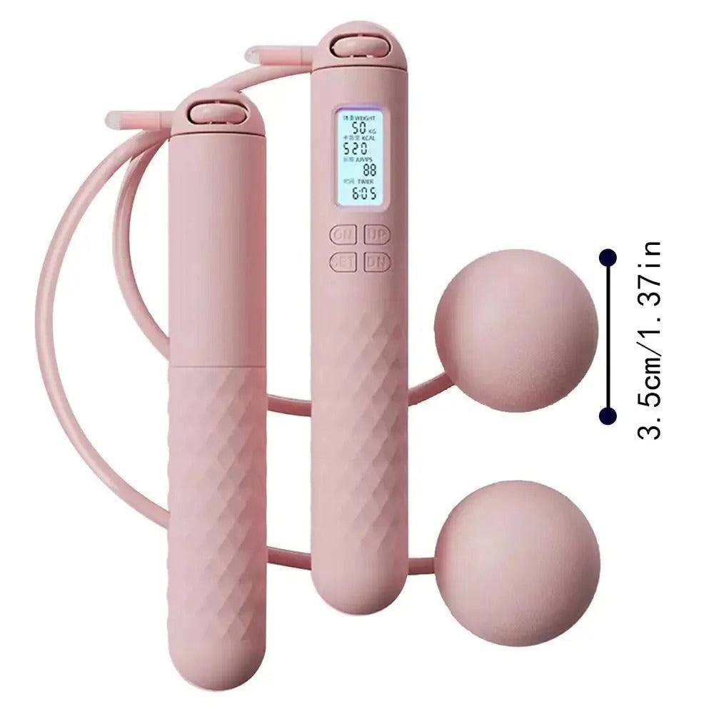 Belro weighted cordless jump rope with counter for men, featuring a durable design and digital display for workout tracking.