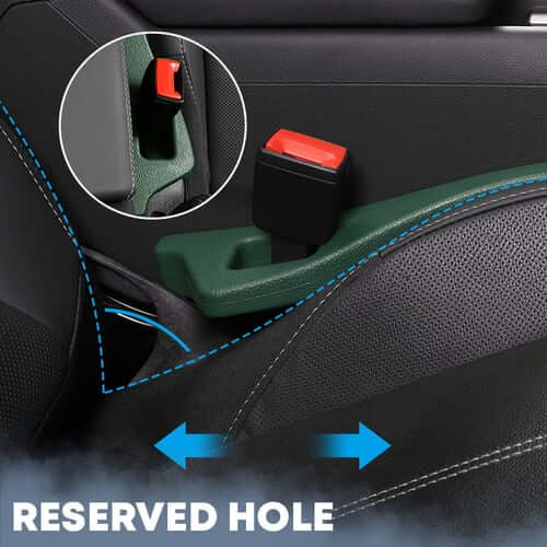 Belro Auto Gap Safety Fillers inside a car, designed to prevent items from falling between seats and improve interior organization.
