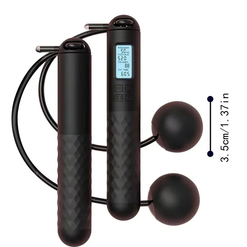 Belro weighted cordless jump rope with counter for men, featuring a durable design and built-in digital counter for effective workouts.