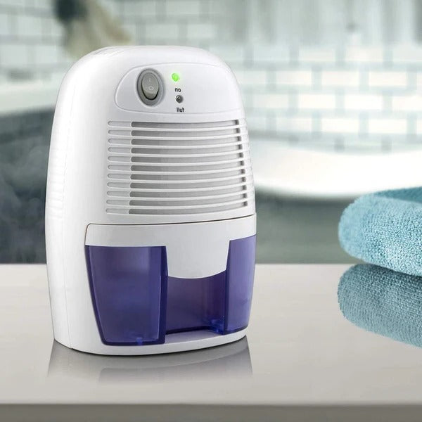 Belro portable mini dehumidifier for basement, garage, and crawl space, compact electronic home appliance for moisture control