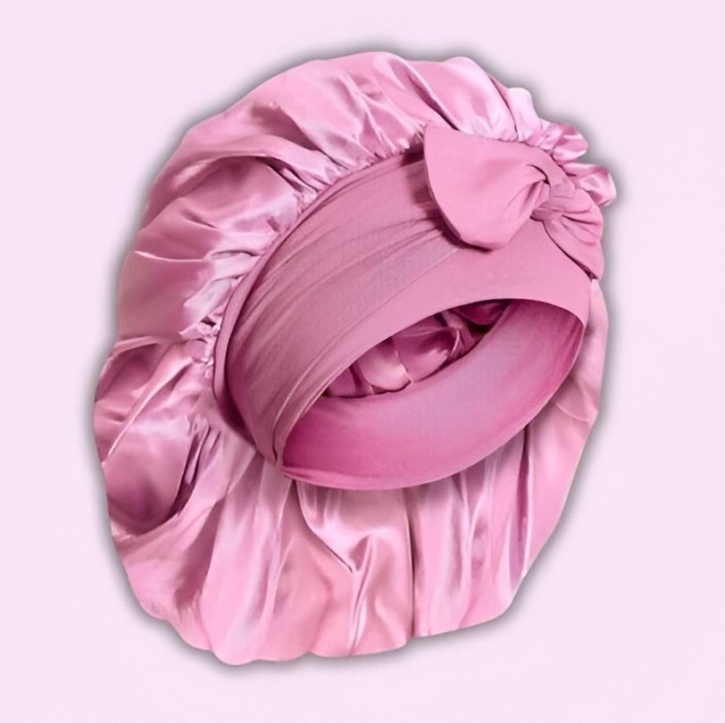 Belro All-Night Silk Bonnet for hair protection, soft silk material, designed for comfortable overnight wear.