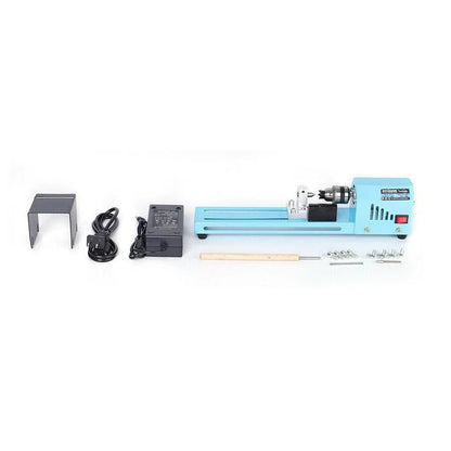 Belro Mini Wood Lathe Machine for woodworking, featuring compact design and adjustable spindle in tools and hardware collection.