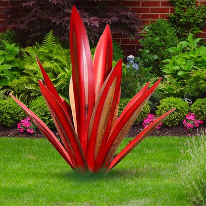 Belro Agave Americana metal decorative plant sculpture for home and garden decor, featuring detailed, handcrafted metal design.