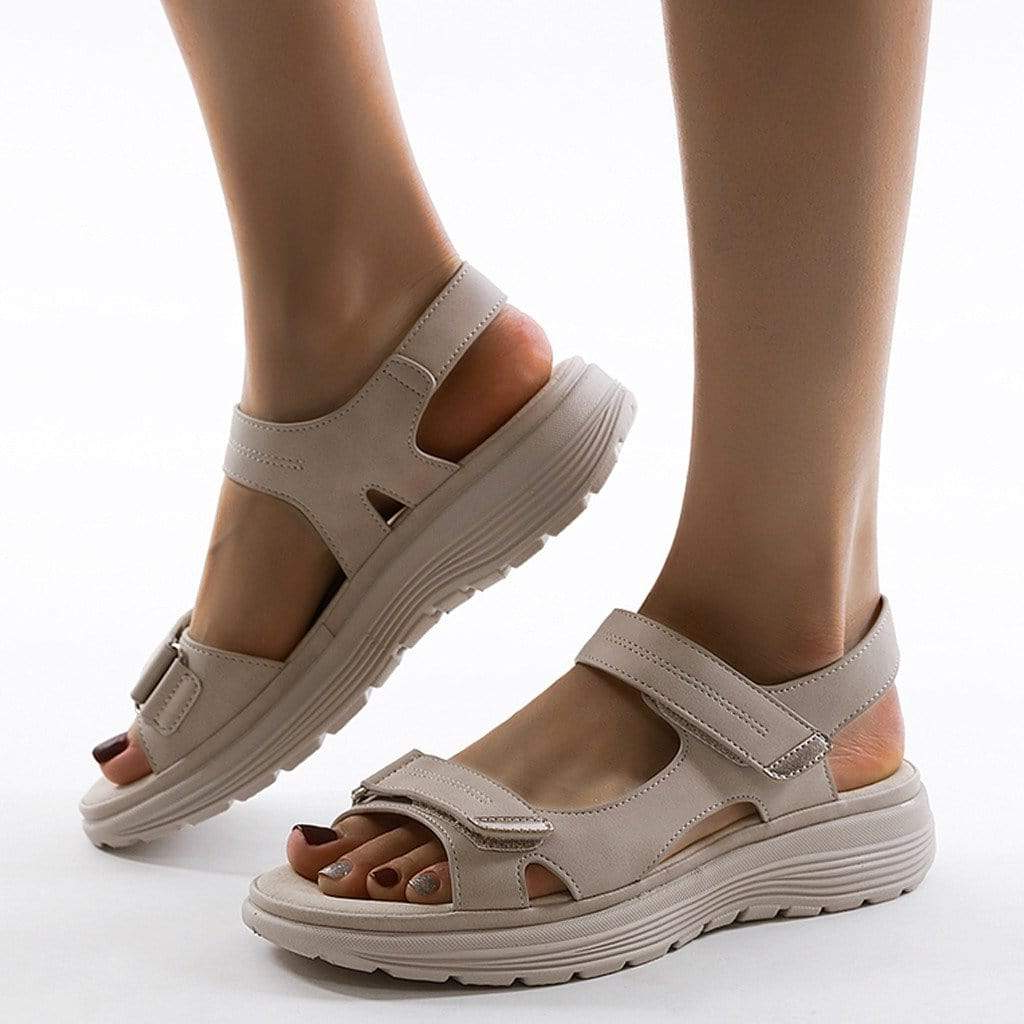Belro women's orthopedic sandals with adjustable straps, featuring supportive footbed and open-toe design for comfort and style.