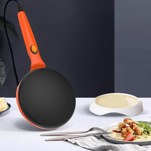 Belro Fast Prep non-stick crepe maker griddle pan with a smooth cooking surface and metal handle for easy use in the kitchen.