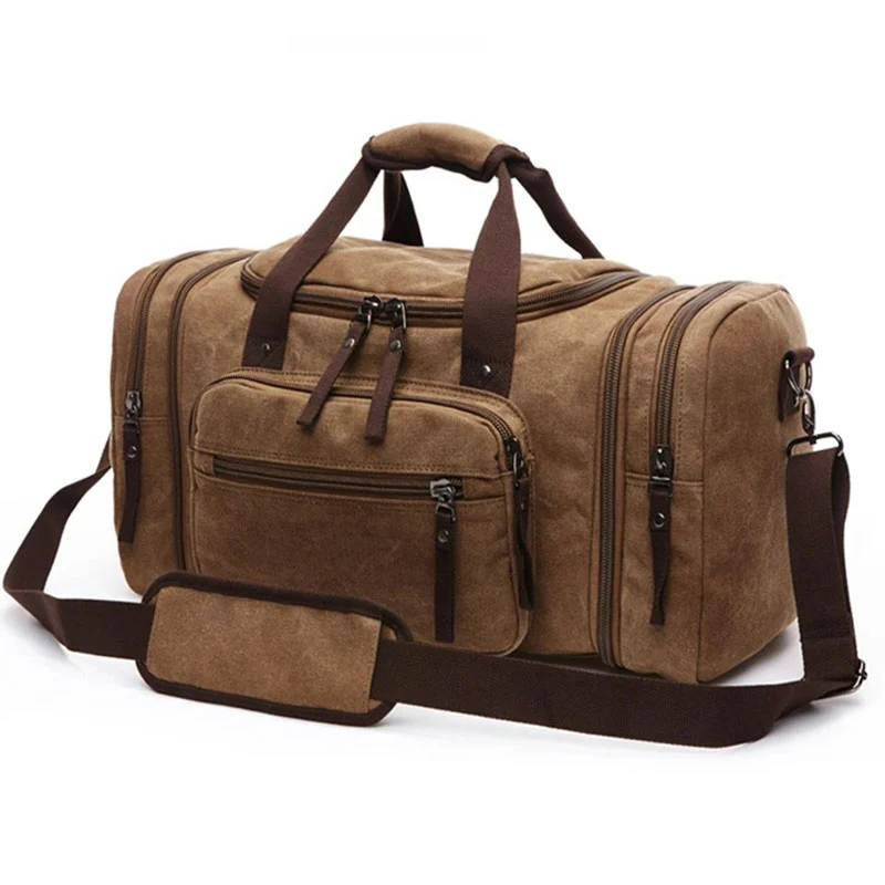 Large capacity Belro canvas travel bag with sturdy handles and spacious main compartment, ideal for duffel bag travel storage.