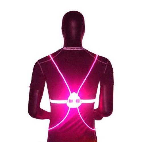 Belro 360 Reflective LED Flash Night Vest for men, featuring bright reflective and LED lights for visibility during nighttime activities.