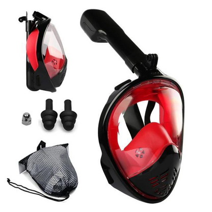Belro full face anti-fog scuba diving mask with clear tempered glass and adjustable straps, designed for underwater exploration.