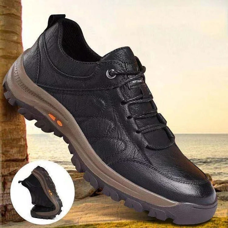 Men’s casual Belro shoes with hand-stitched design, arch support, breathable fabric, and non-slip soles in a stylish footwear style.