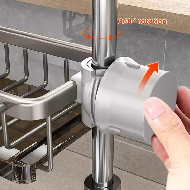 Belro Ultimate Sink Organizer for kitchen, with multiple compartments for utensils and cleaning supplies, in a modern design