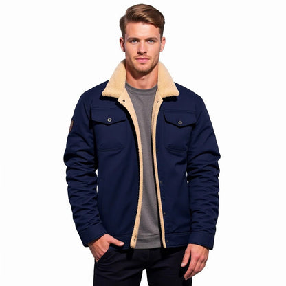 Belro vintage men's bomber jacket with classic design, zip front, ribbed cuffs, and collar, styled for casual wear.