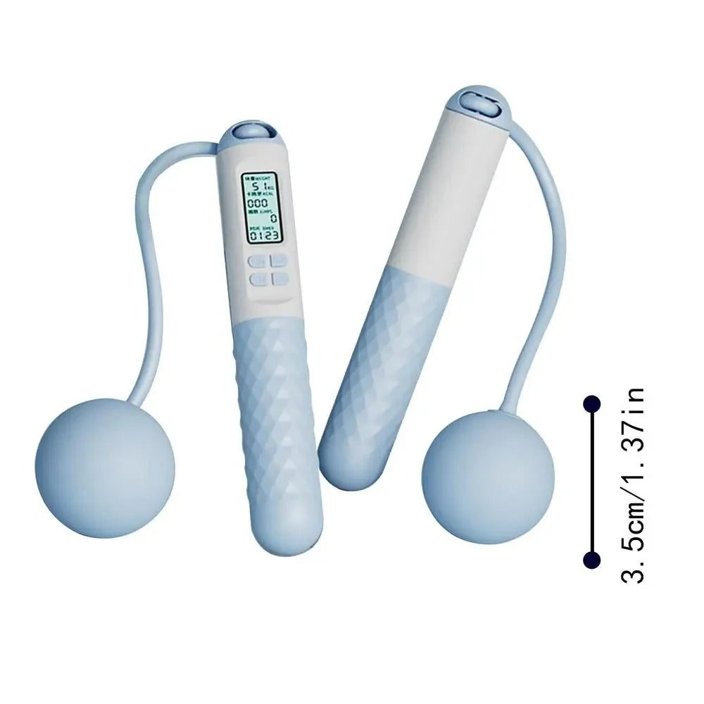 Belro weighted cordless jump rope with counter for men, featuring a sleek design and adjustable length for effective cardio workouts.