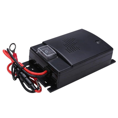 Belro Vehicle Mice Repeller device for pest control, shown plugged into a power outlet in a home outdoor setting.