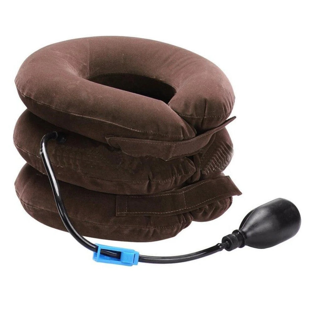 Belro three-layer cervical neck traction inflatable pillow, adjustable accessory for neck support and relief.