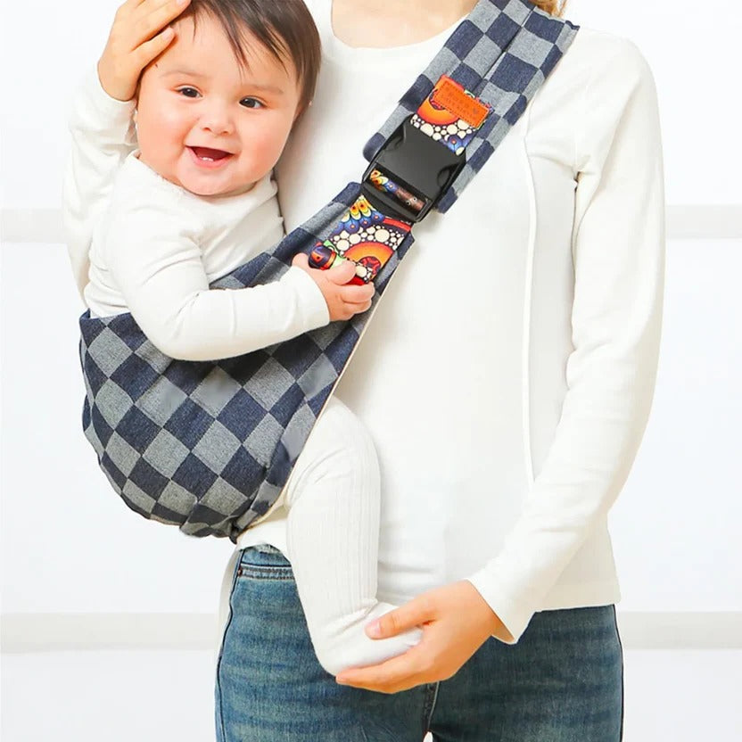 Belro adjustable baby sling carrier for sports and outdoor activities, shown in a comfortable position with soft fabric and adjustable straps.