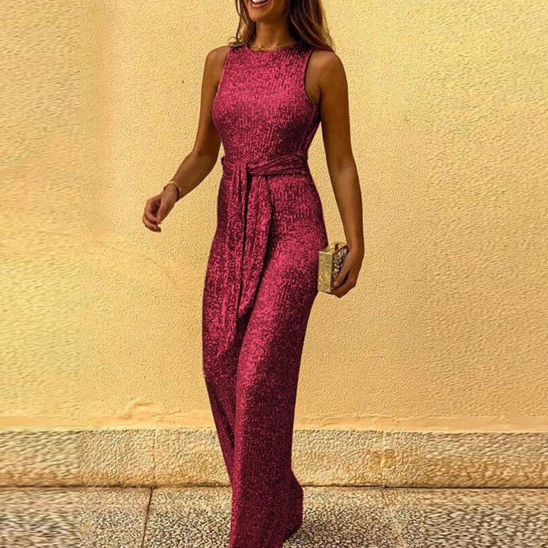 Men's solid glitter jumpsuit by Belro featuring a shimmering fabric, full-length design, and stylish fit for fashionable occasions.