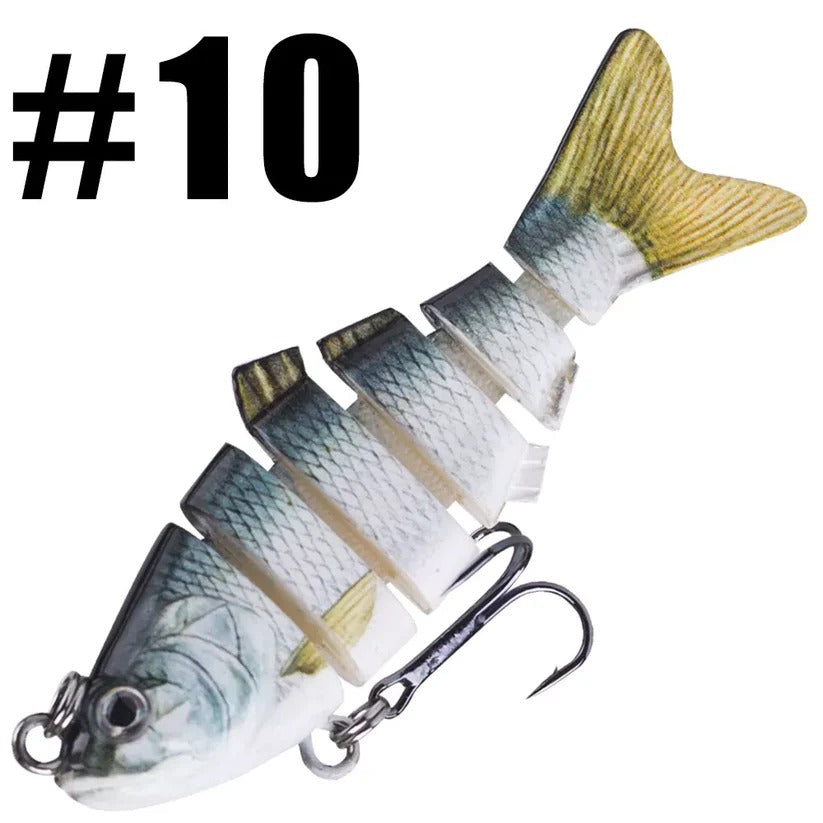 Belro swimming lure for outdoor fishing, showcasing colorful, realistic design with multiple hooks for effective catch retrieval.
