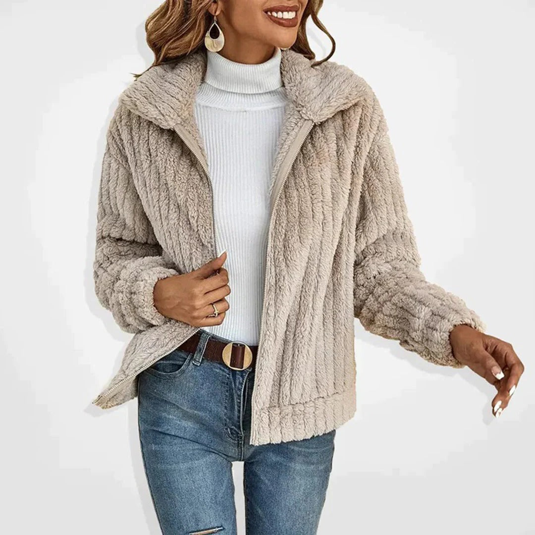 Belro Women's Long Elegance Fleece Cardigan, automotive-themed hoodie with stylish fleece fabric and tailored fit.