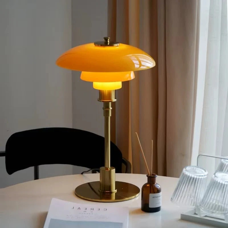 Belro Scandinavian LED table lamp on a desk, modern lighting with a sleek design for stylish home or office use.