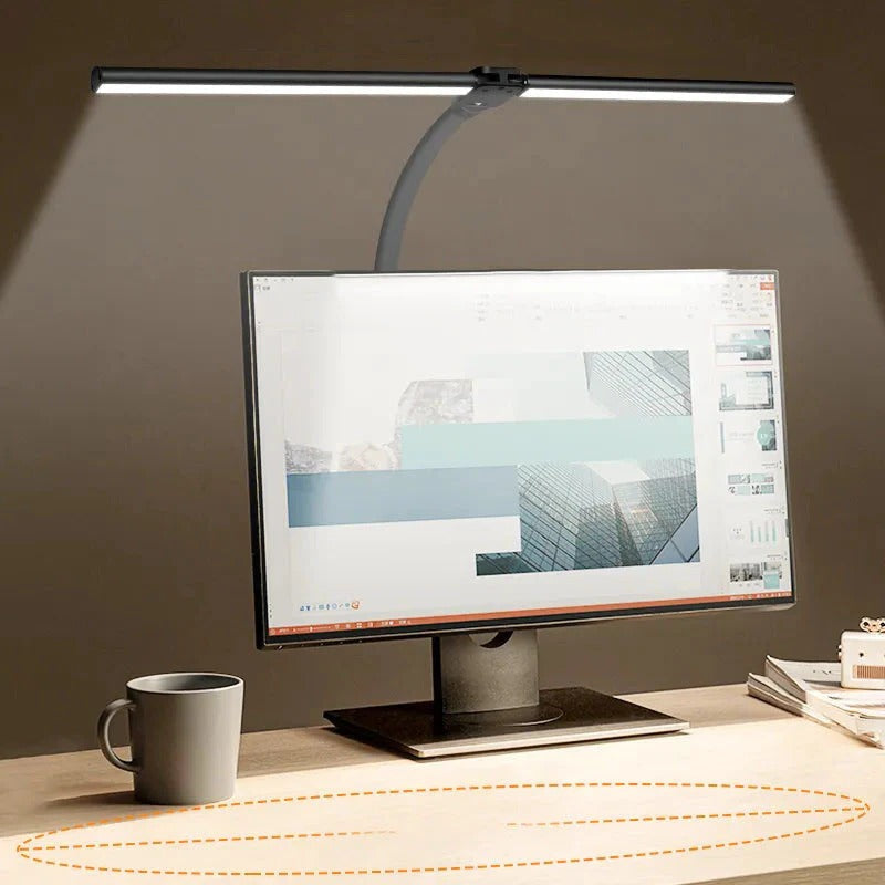 Belro DeskLight electronic desk lamp with adjustable arm and LED lighting, suitable for home or office workspace.