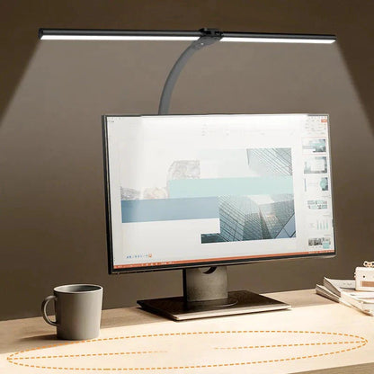 Belro DeskLight electronic desk lamp with adjustable arm and LED lighting, suitable for home or office workspace.