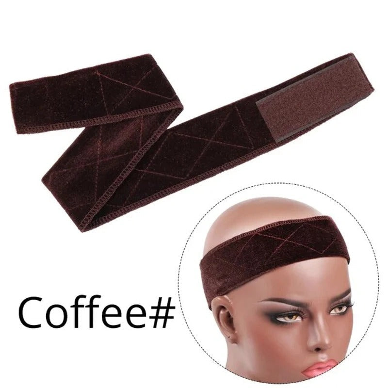 Belro velvet wig grip headband, soft and wide hair accessory for secure, comfortable wear during styling or daily use.