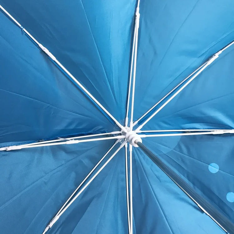 Colorful rainbow-themed kids umbrella by Belro, featuring bright stripes and a playful design perfect for children.
