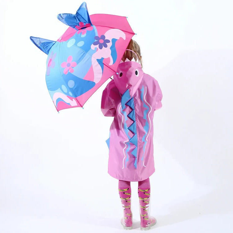 Colorful Rainbow Fun Kids Umbrella by Belro with vibrant rainbow pattern and sturdy handle for children.