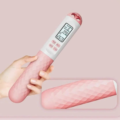 Belro weighted cordless jump rope with counter for men, showing the rope and digital counter in use.