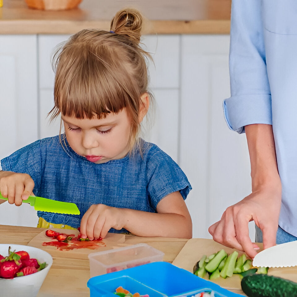 Kids cooking set by Belro, 13-piece beginner kitchen tool kit with colorful utensils and cookware for young aspiring chefs.