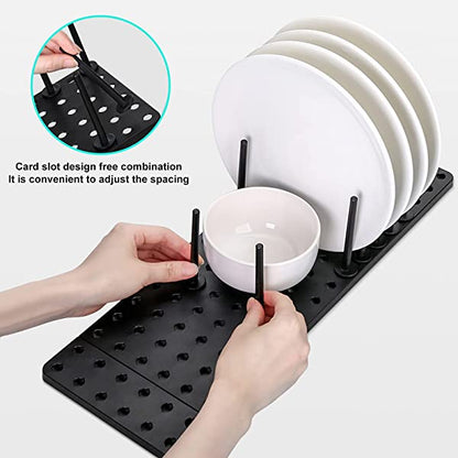 Belro Easy Adjustable Drain Rack for kitchen, featuring foldable design and stainless steel construction for drying dishes.
