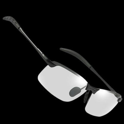 Belro photochromic UV sunglasses for men with adjustable lenses, designed for eye protection and style in sunlight.