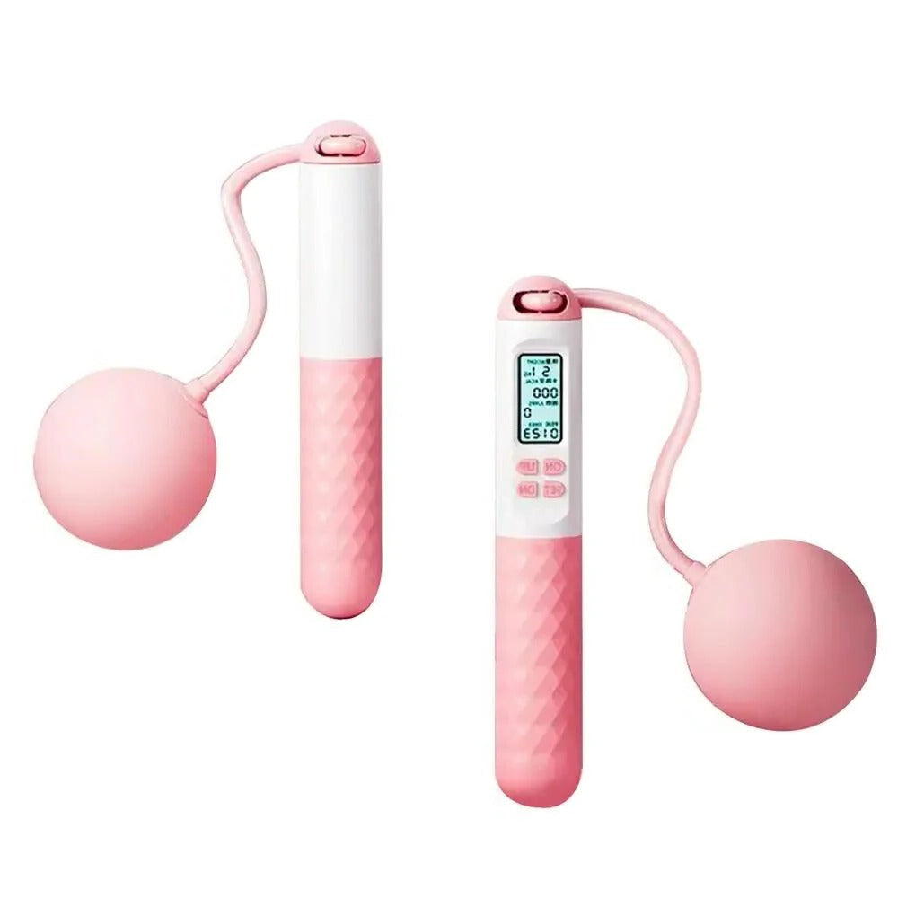 Belro weighted cordless jump rope with built-in counter, designed for men's fitness and cardio workouts, shown in the image.