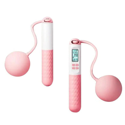 Belro weighted cordless jump rope with built-in counter, designed for men's fitness and cardio workouts, shown in the image.