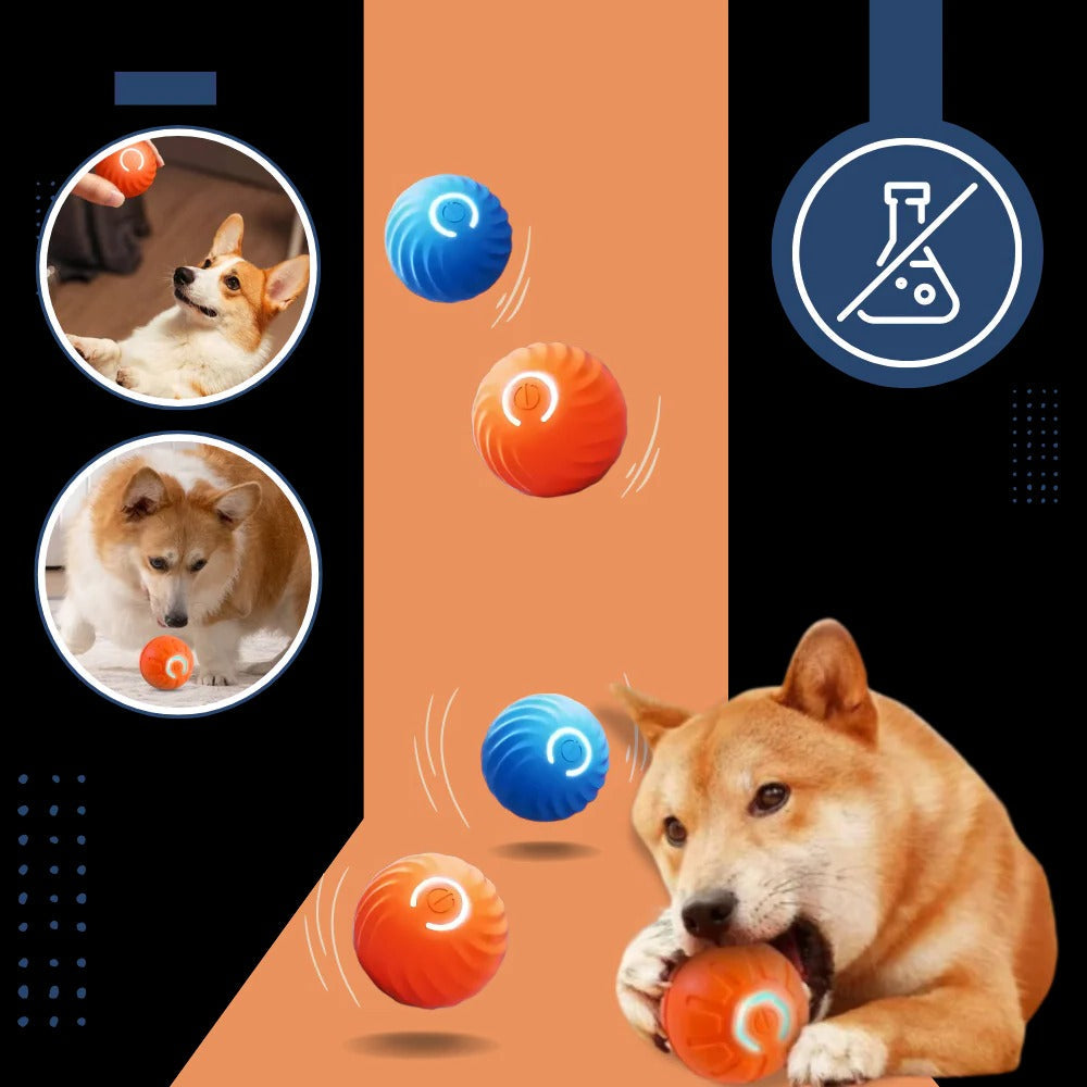 Belro interactive obstacle-avoiding dog ball toy for pets, designed to entertain and challenge dogs with movement and obstacle detection.