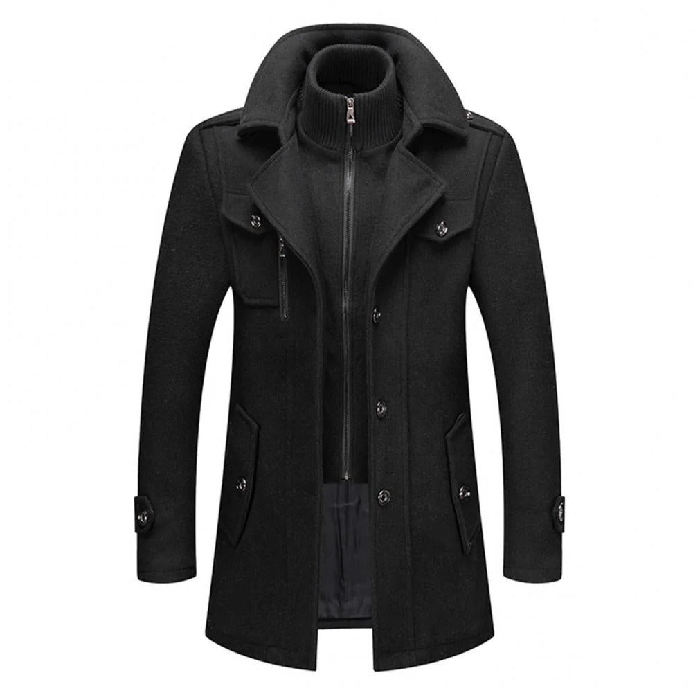 Men's Belro two-piece winter coat with a hood, featuring a quilted design and front pockets for warmth and style.