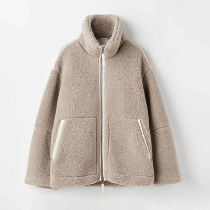 Belro Lambswool jacket for women, stylish and warm, featuring a classic fit and soft wool texture, ideal for cold weather.