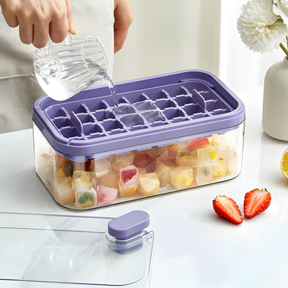 Belro One-Click Ice Tray System for easy ice making, shown with filled ice trays ready for use in the kitchen.