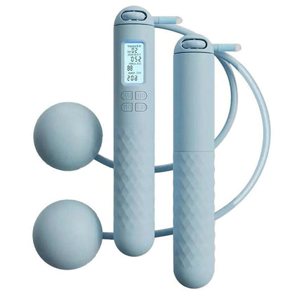 Belro weighted cordless jump rope with built-in counter for men, featuring ergonomic handles and a sleek design.